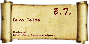 Buro Telma névjegykártya